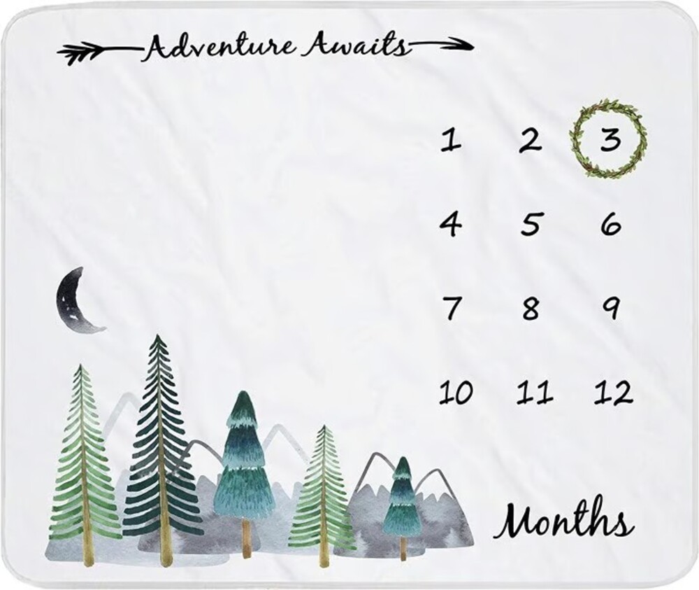Baby Monthly Milestone Blanket for Boy Girl Gender Neutral Gift for Baby - NEW